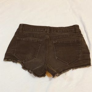 Black jean shorts